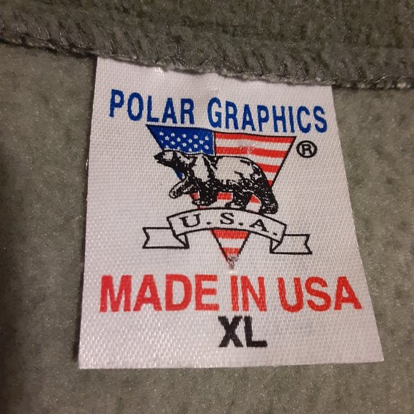 Polar Graphics Men's VTG Alaska Mountain/Bear All Over Print Zip Up Fleece Vest - Picture 4 of 5